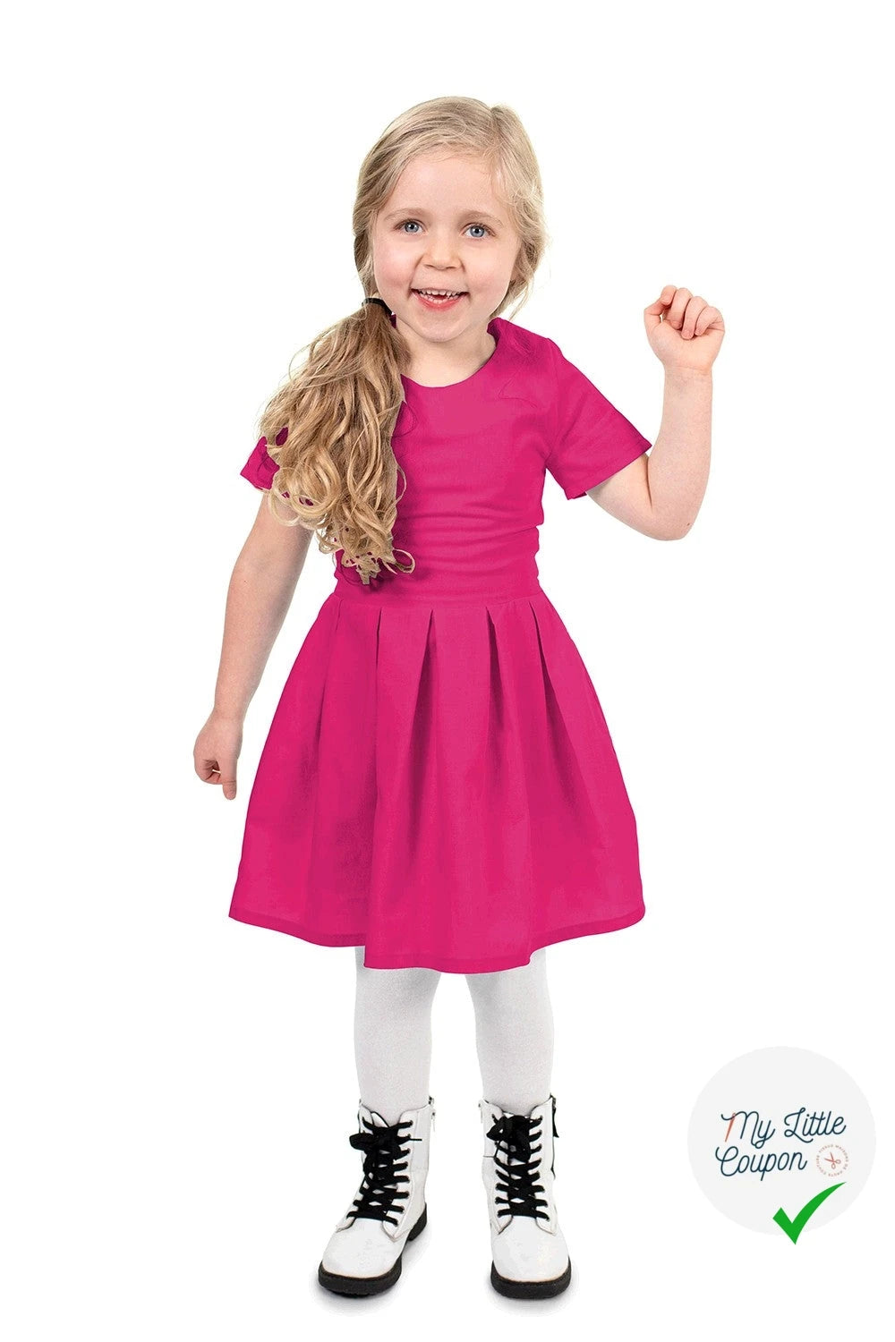 POPELINE DE COTON UNICOLORE FUCHSIA - My Little Coupon