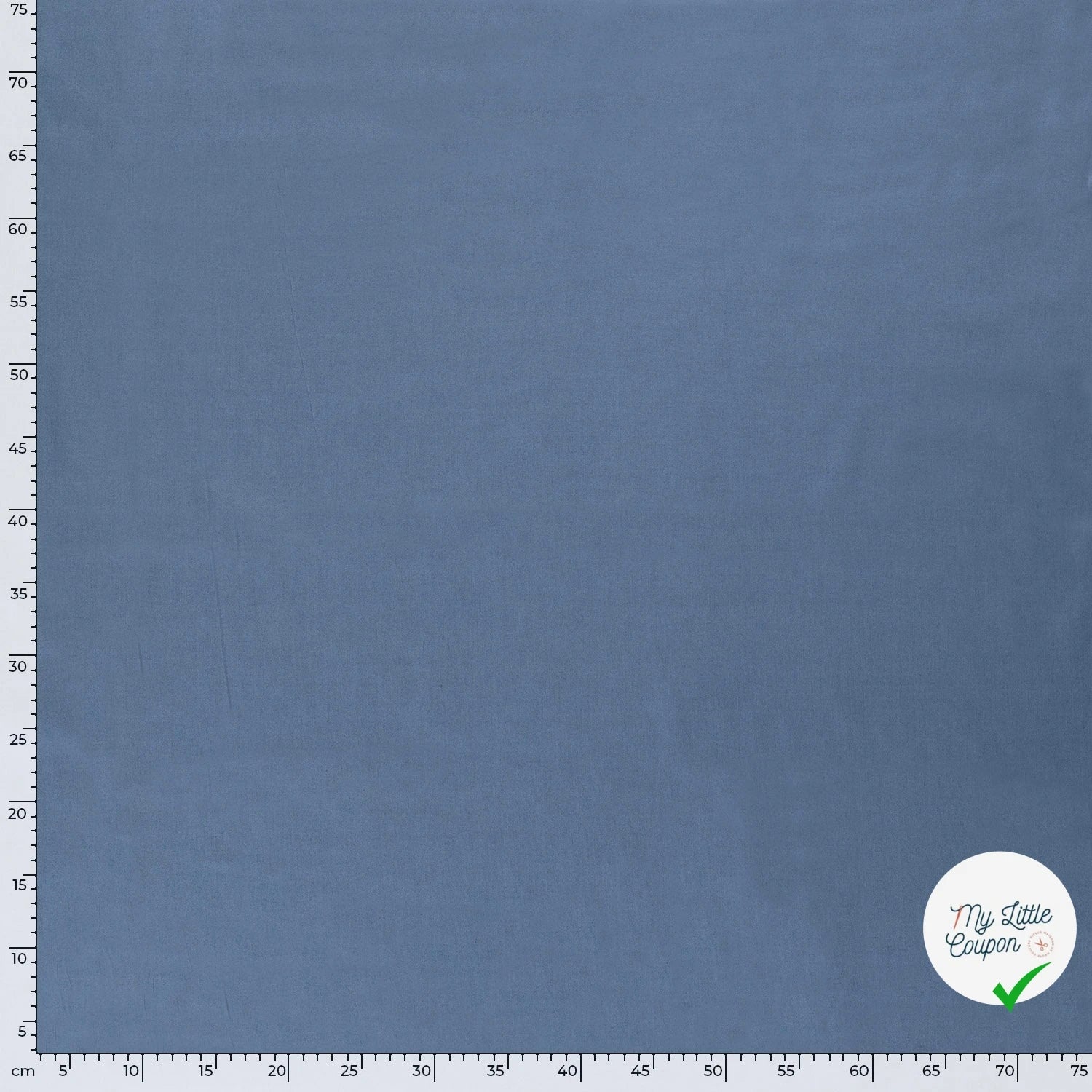 POPELINE DE COTON UNICOLORE INDIGO - My Little Coupon