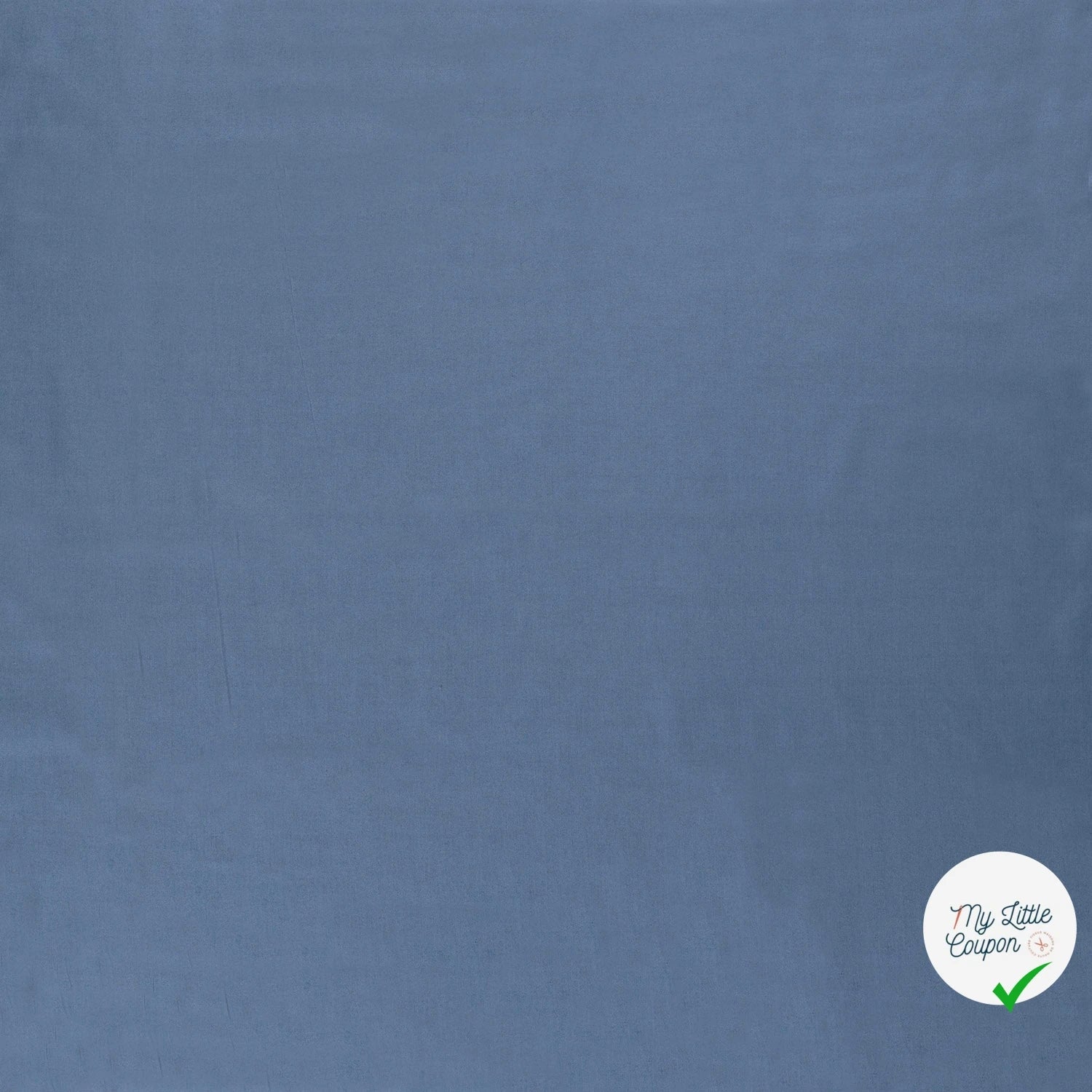 POPELINE DE COTON UNICOLORE INDIGO - My Little Coupon
