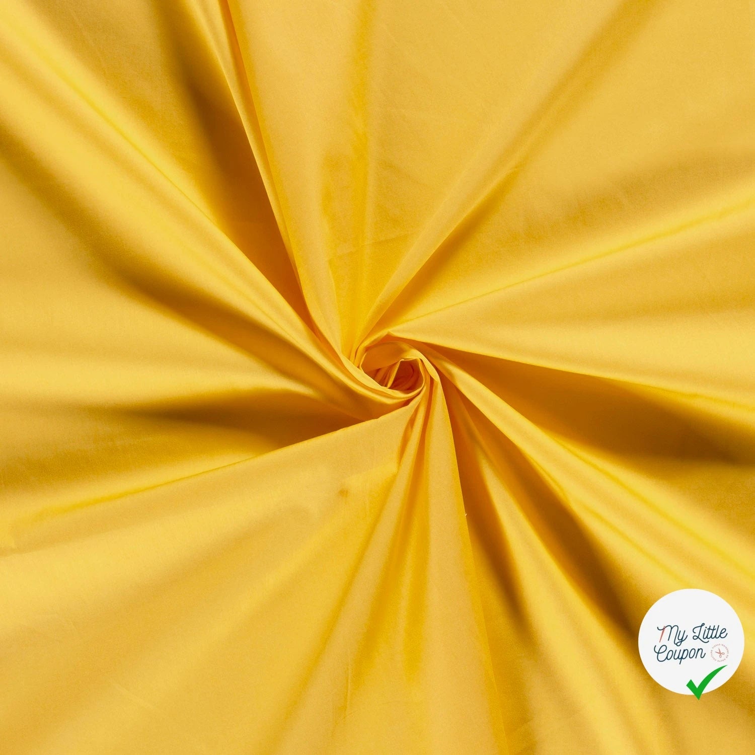 POPELINE DE COTON UNICOLORE JAUNE - My Little Coupon