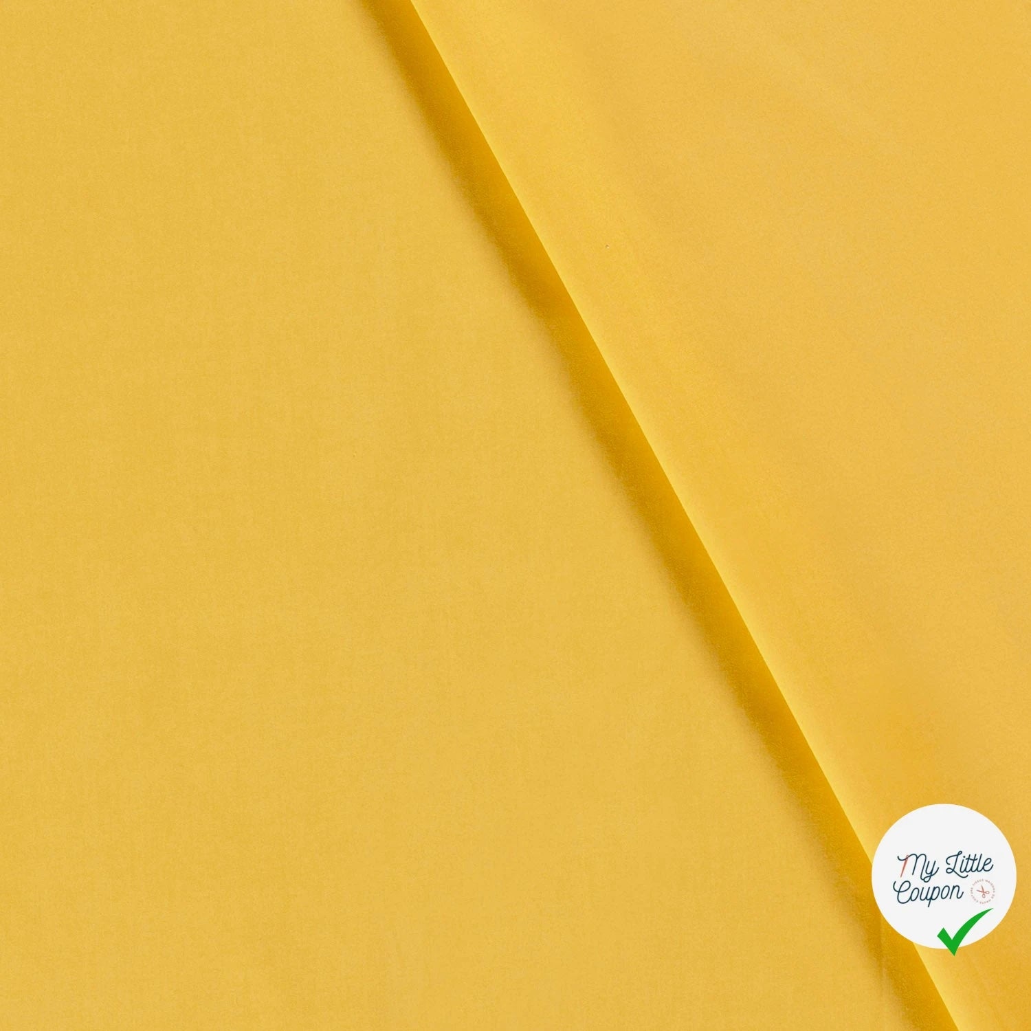 POPELINE DE COTON UNICOLORE JAUNE - My Little Coupon