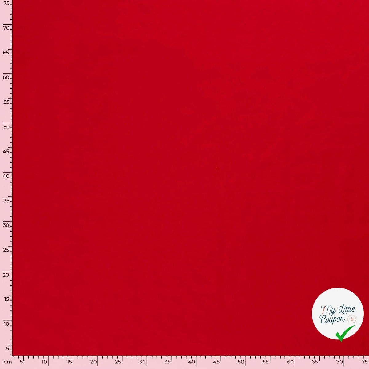 POPELINE DE COTON UNICOLORE ROUGE - My Little Coupon
