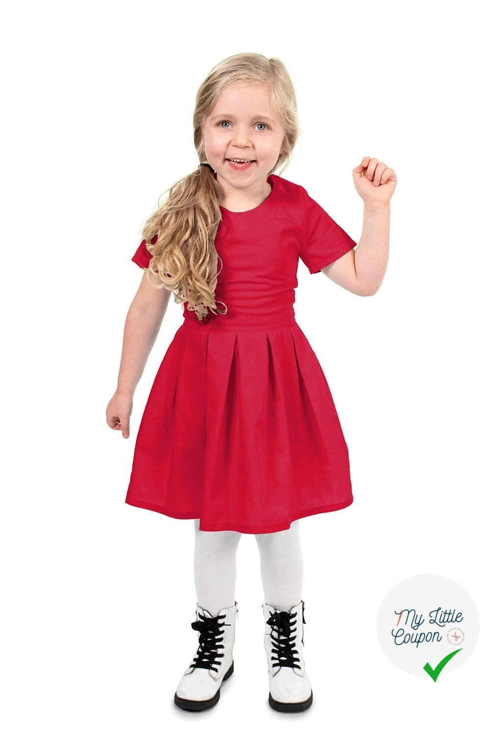 POPELINE DE COTON UNICOLORE ROUGE - My Little Coupon