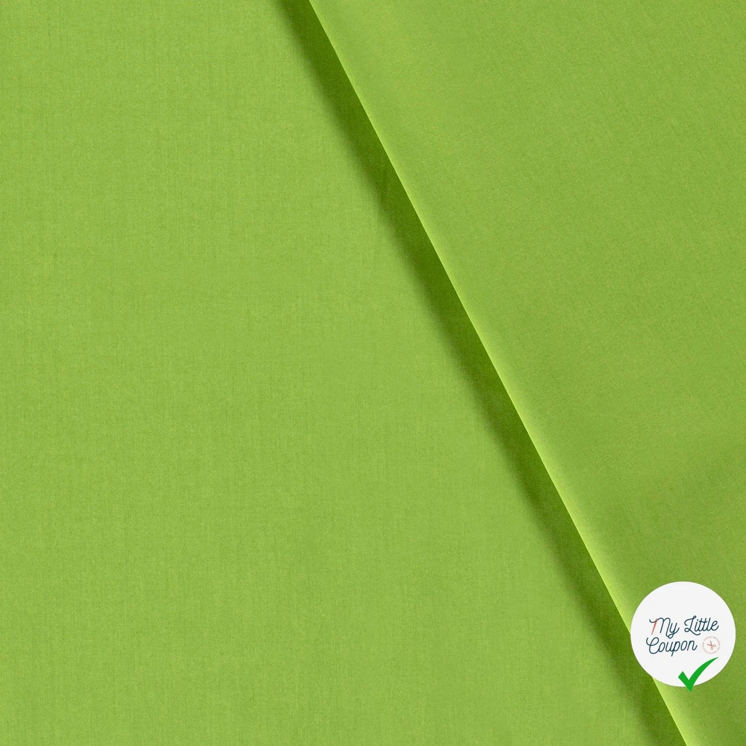 POPELINE DE COTON UNICOLORE VERT CITRON - My Little Coupon