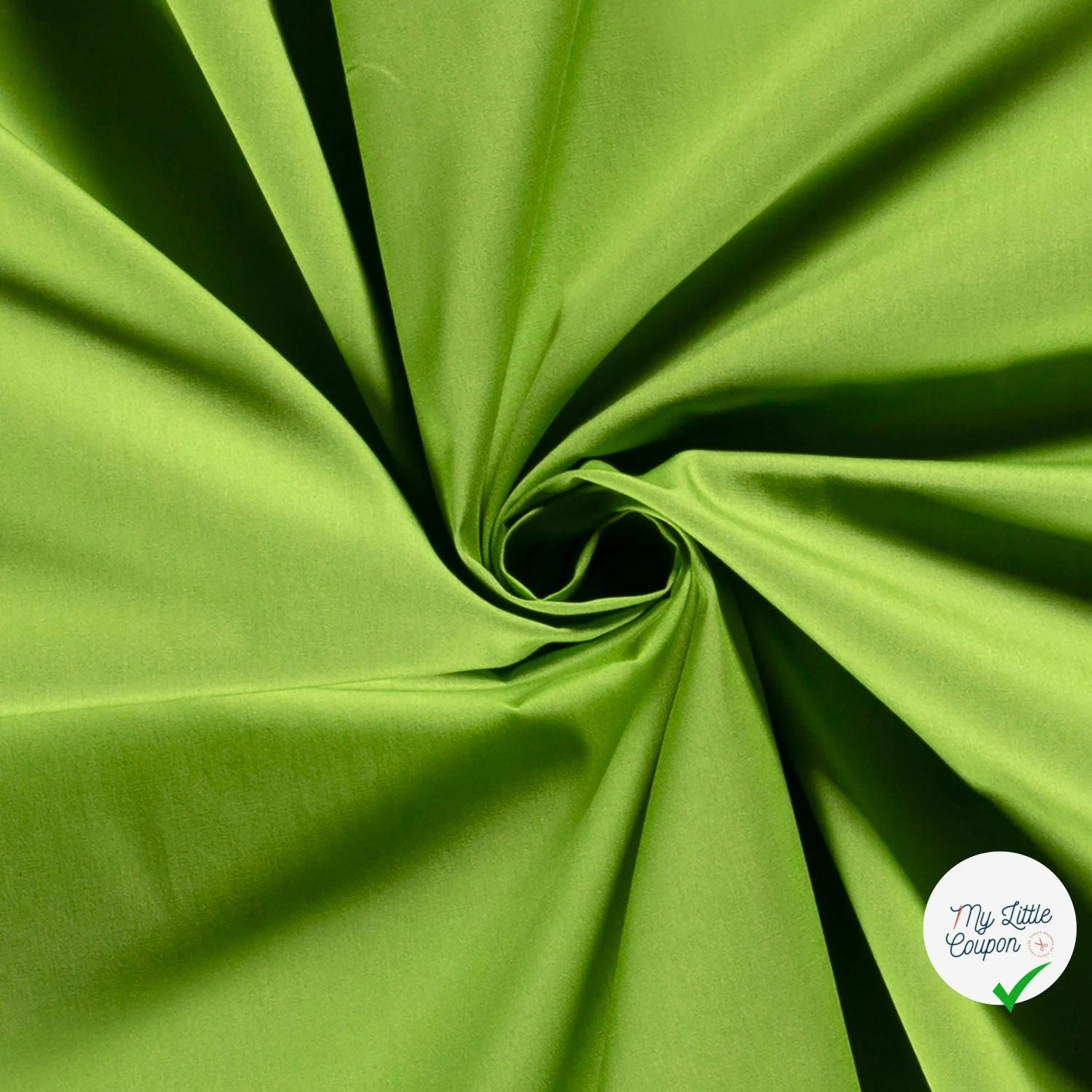 POPELINE DE COTON UNICOLORE VERT CITRON - My Little Coupon