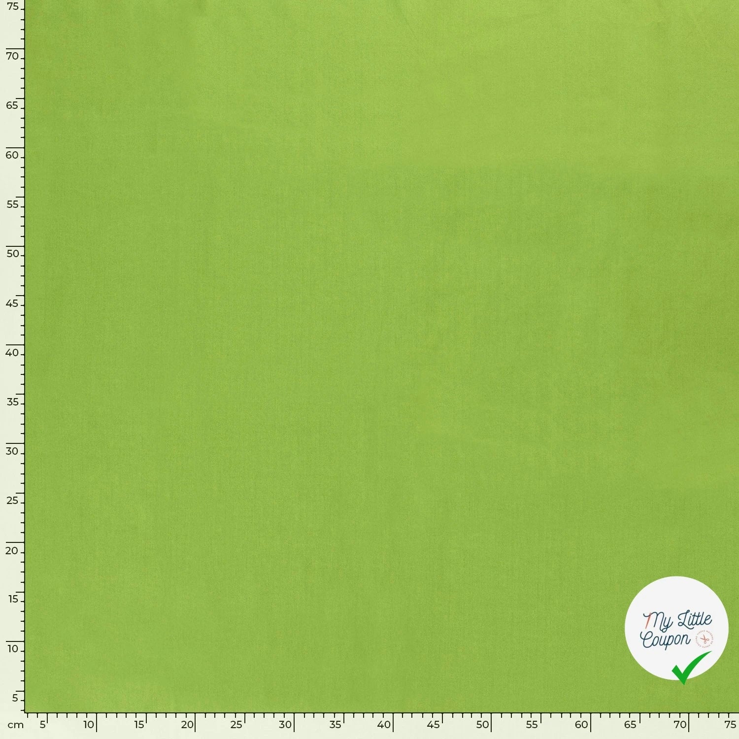 POPELINE DE COTON UNICOLORE VERT CITRON - My Little Coupon
