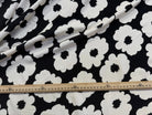 POPELINE DE VISCOSE 100%CV FLEURS IMPRIMÉ NOIR - My Little Coupon