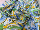 POPELINE DE VISCOSE 100%CV PAISLEY IMPRIMÉ NUMÉRIQUE VERT OLIVE - My Little Coupon