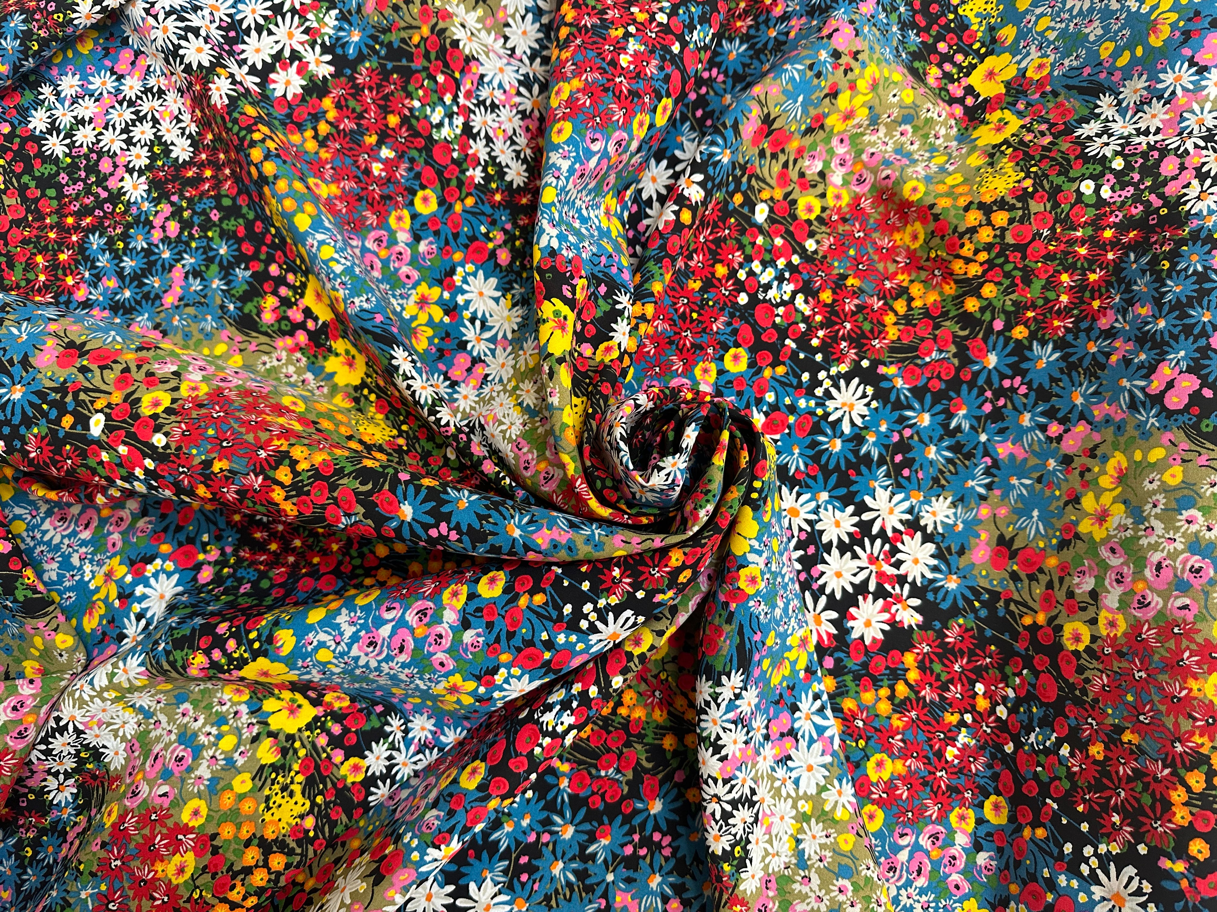 POPELINE DE VISCOSE ALICIA NOIR OEKO-TEX - My Little Coupon