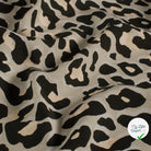 POPELINE DE VISCOSE FLEURS BEIGE - My Little Coupon