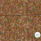 POPELINE DE VISCOSE FLEURS MARRON 2 - My Little Coupon