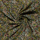 POPELINE DE VISCOSE FLEURS NOIR - My Little Coupon