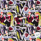 POPELINE DE VISCOSE IMPRIMÉ ABSTRAIT POURPRE - My Little Coupon