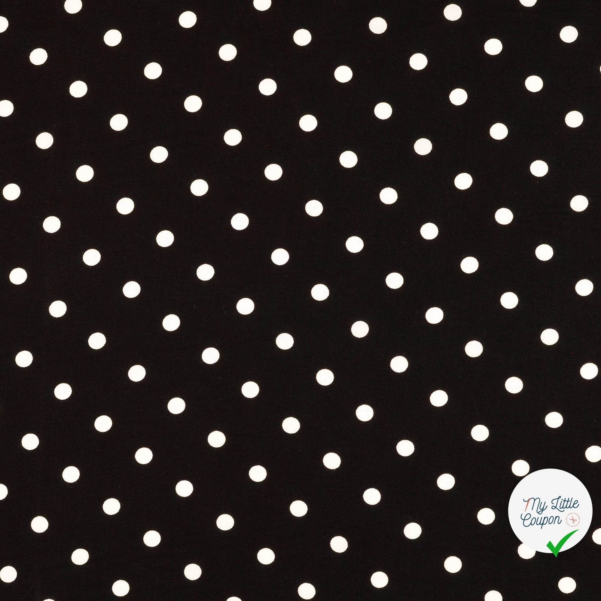 POPELINE DE VISCOSE NOIR - My Little Coupon