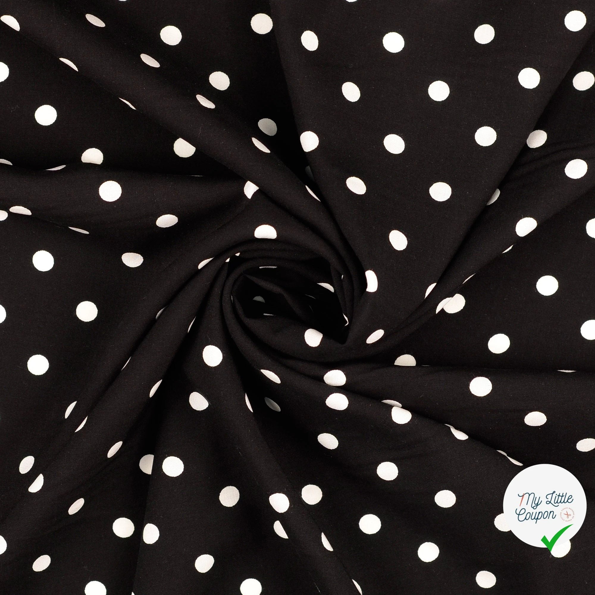 POPELINE DE VISCOSE NOIR - My Little Coupon