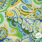 POPELINE DE VISCOSE 100%CV PAISLEY IMPRIMÉ NUMÉRIQUE VERT OLIVE - My Little Coupon