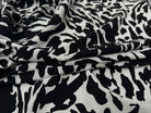 POPELINE DE VISCOSE TISSU IMPRIMÉ CAMOUFLAGE NOIR - My Little Coupon