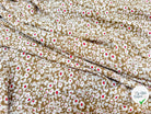 POPELINE DE VISCOSE TISSU IMPRIMÉ FLEURS MARRON TAUPE - My Little Coupon