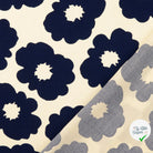 POPELINE DE VISCOSE UNICOLORE BLEU MARINE - My Little Coupon