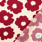 POPELINE DE VISCOSE UNICOLORE BORDEAUX - My Little Coupon