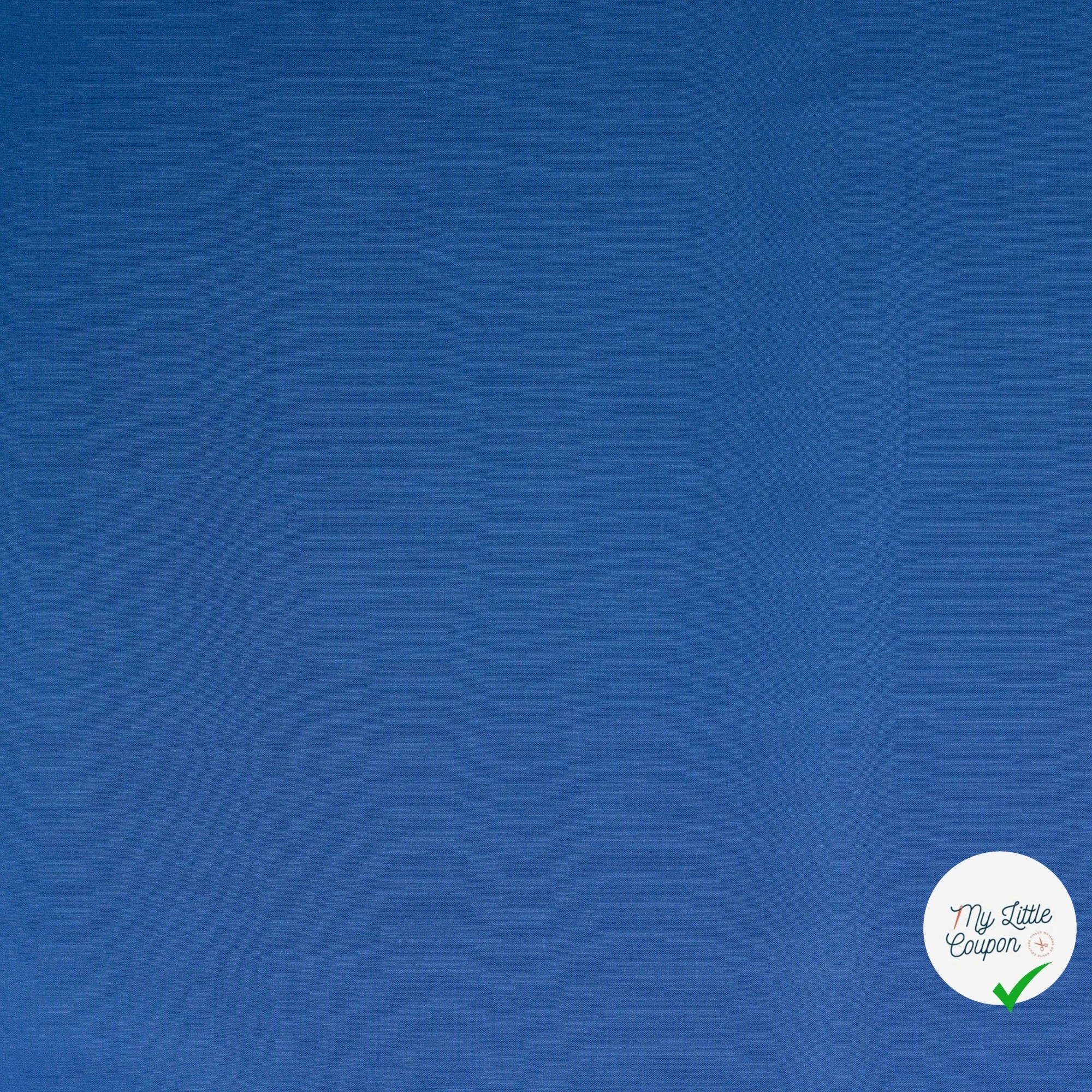 POPELINE DE VISCOSE UNICOLORE COBALT - My Little Coupon