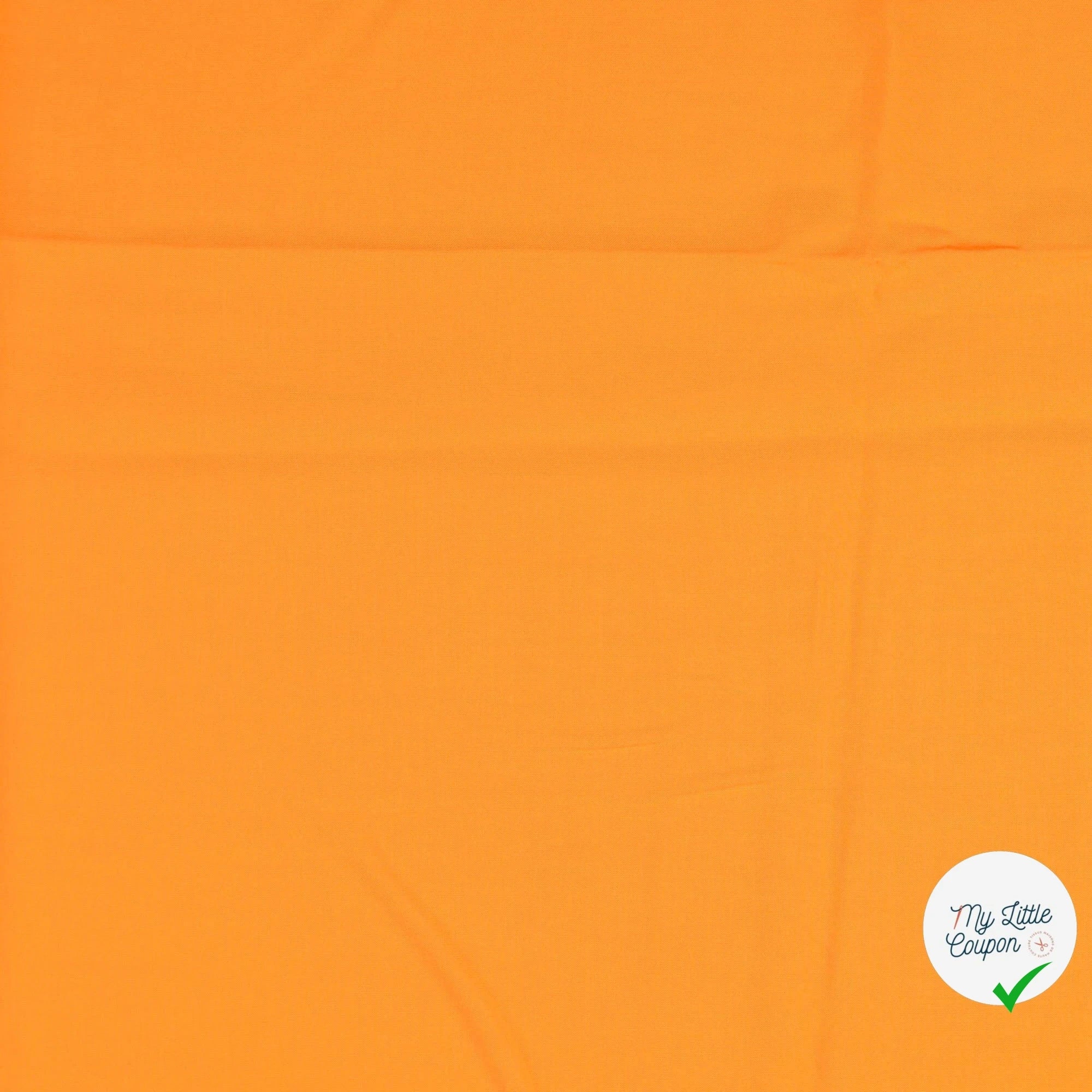 POPELINE DE VISCOSE UNICOLORE ORANGE - My Little Coupon