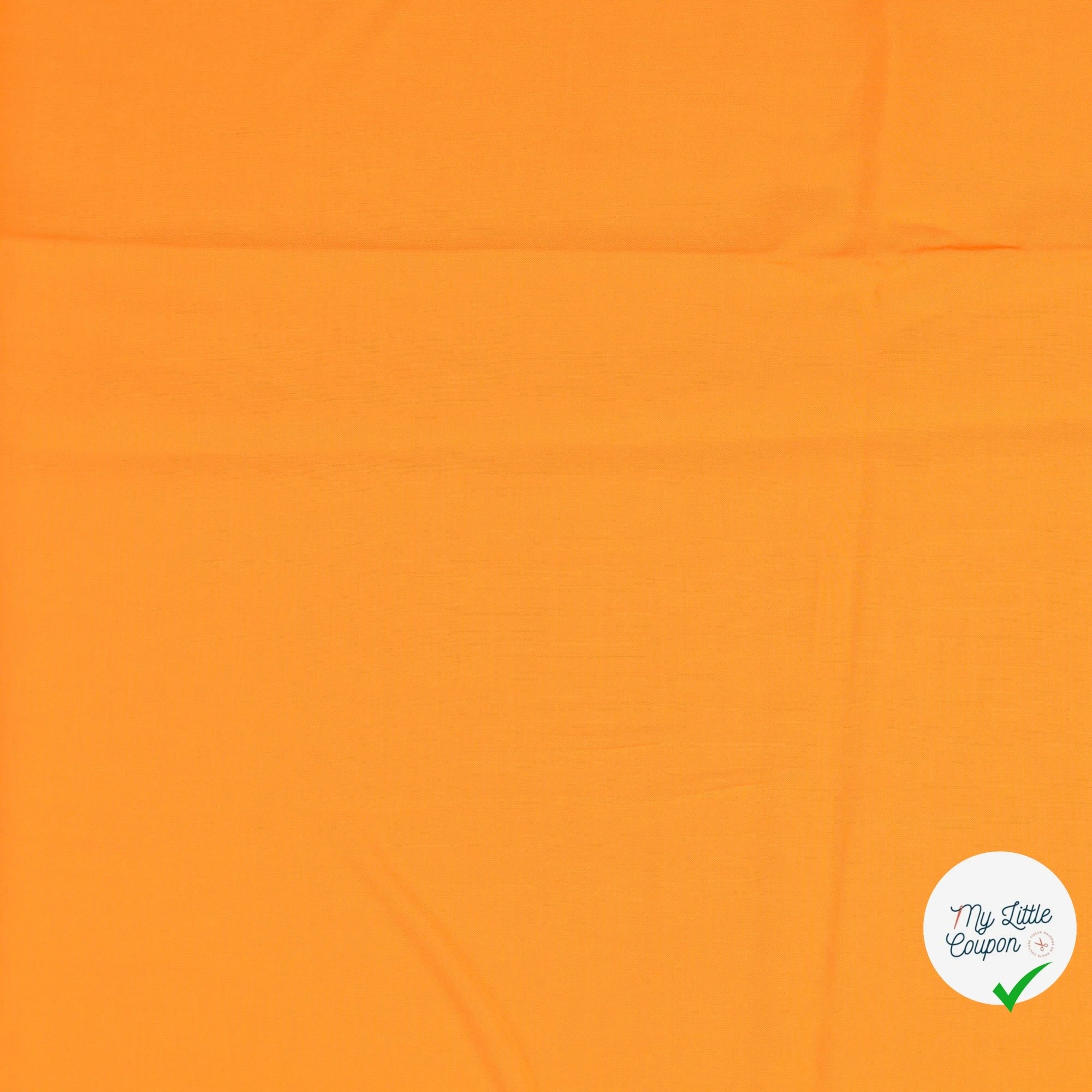 POPELINE DE VISCOSE UNICOLORE ORANGE - My Little Coupon