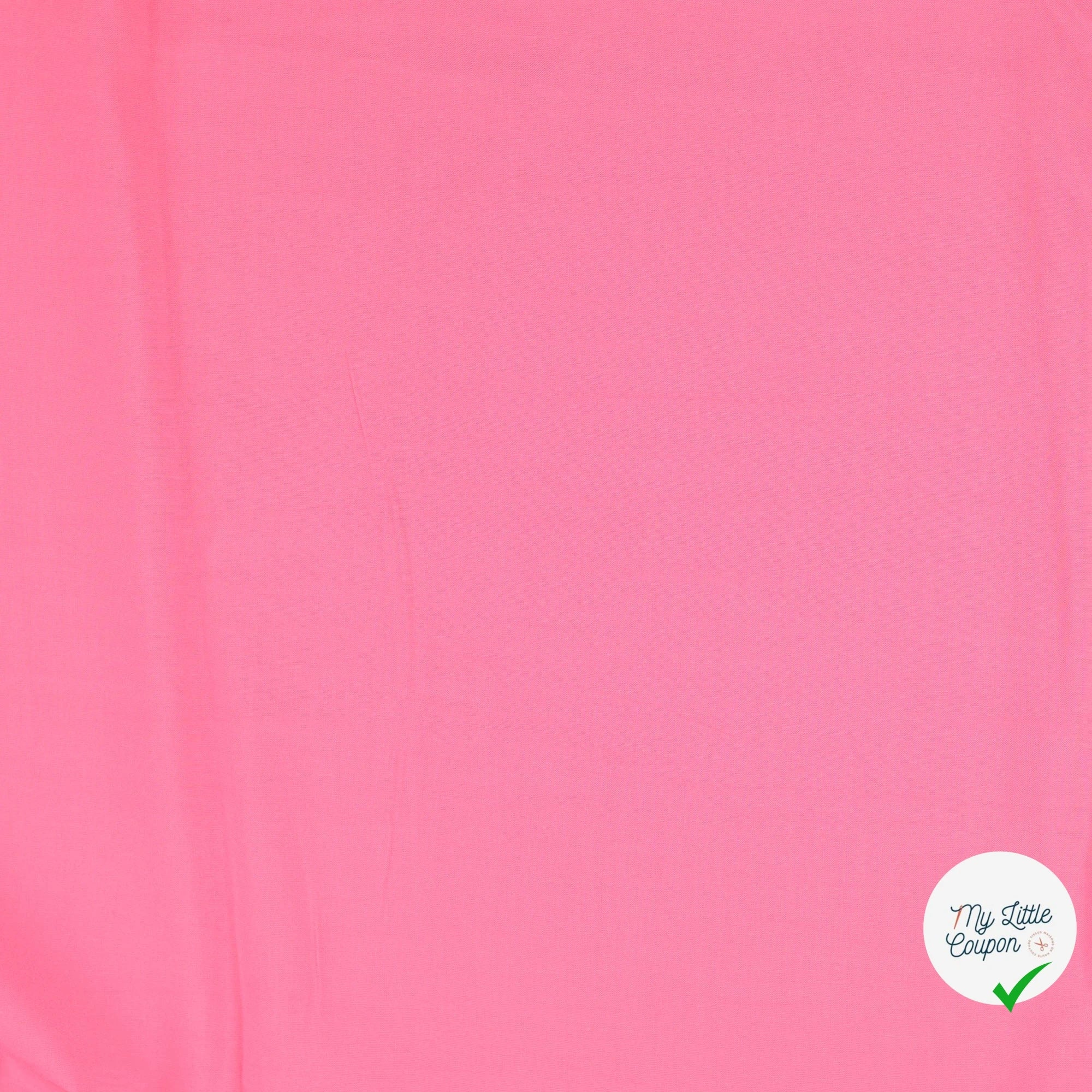 POPELINE DE VISCOSE UNICOLORE ROSE - My Little Coupon
