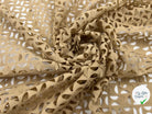 POPELINE DÉCOUPÉE EN GÉOMÉTRIE BEIGE SABLE - My Little Coupon - tissu - coudre