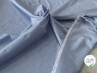 POPELINE DOUBLE RAYURE BLEU FOND BLANC - My Little Coupon