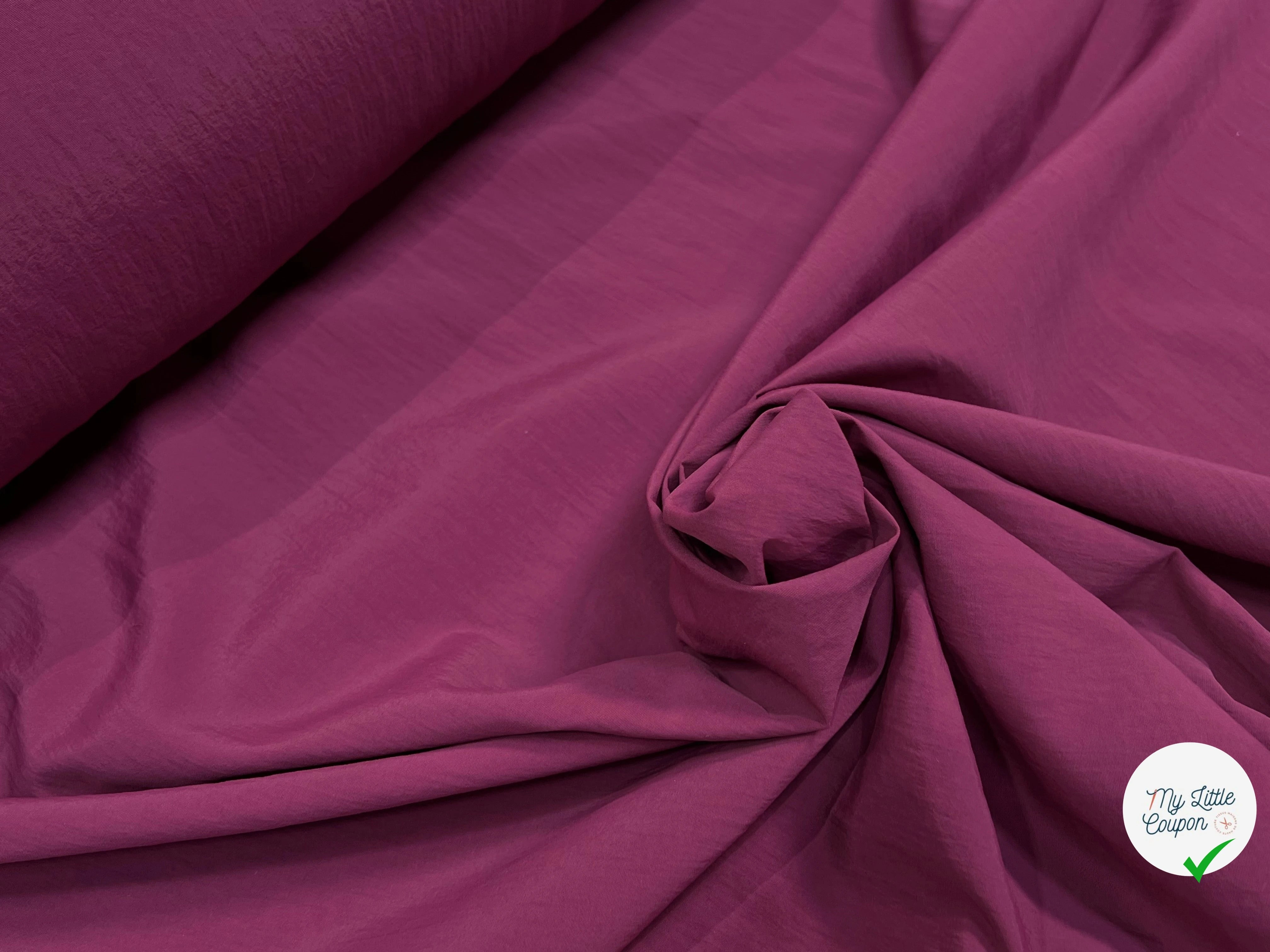 Tissu popeline imperméable violine