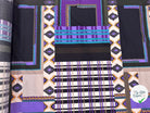 POPELINE IMPRIMÉE À GROS MOTIFS PERU ET TARTAN TENDANCE VIOLET MLC INTERN