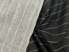 POPELINE IMPRIMÉE RAYURES FICELLE FOND NOIR MSO