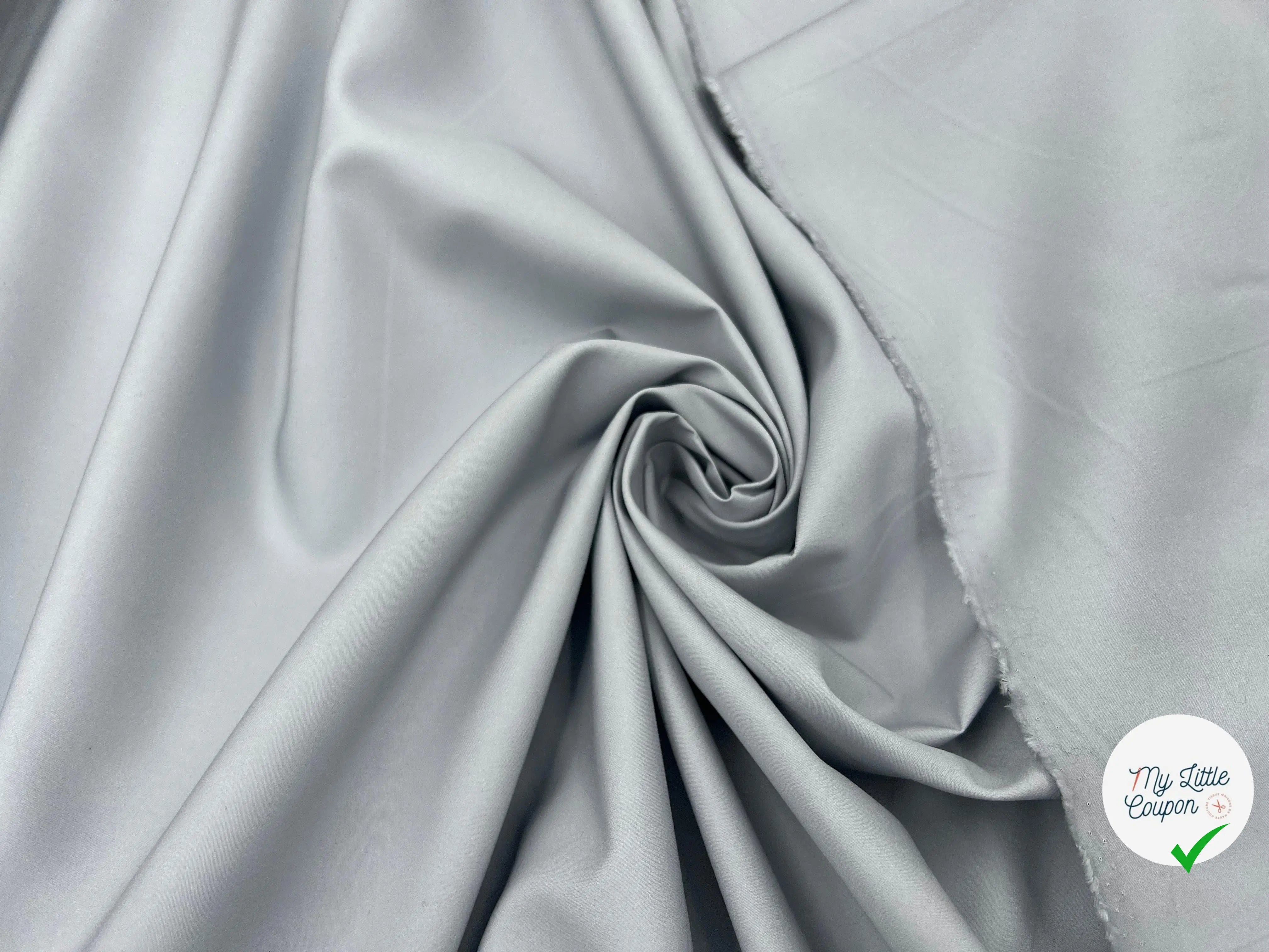 POPELINE JAPON GRIS CLAIR - My Little Coupon - tissu - coudre