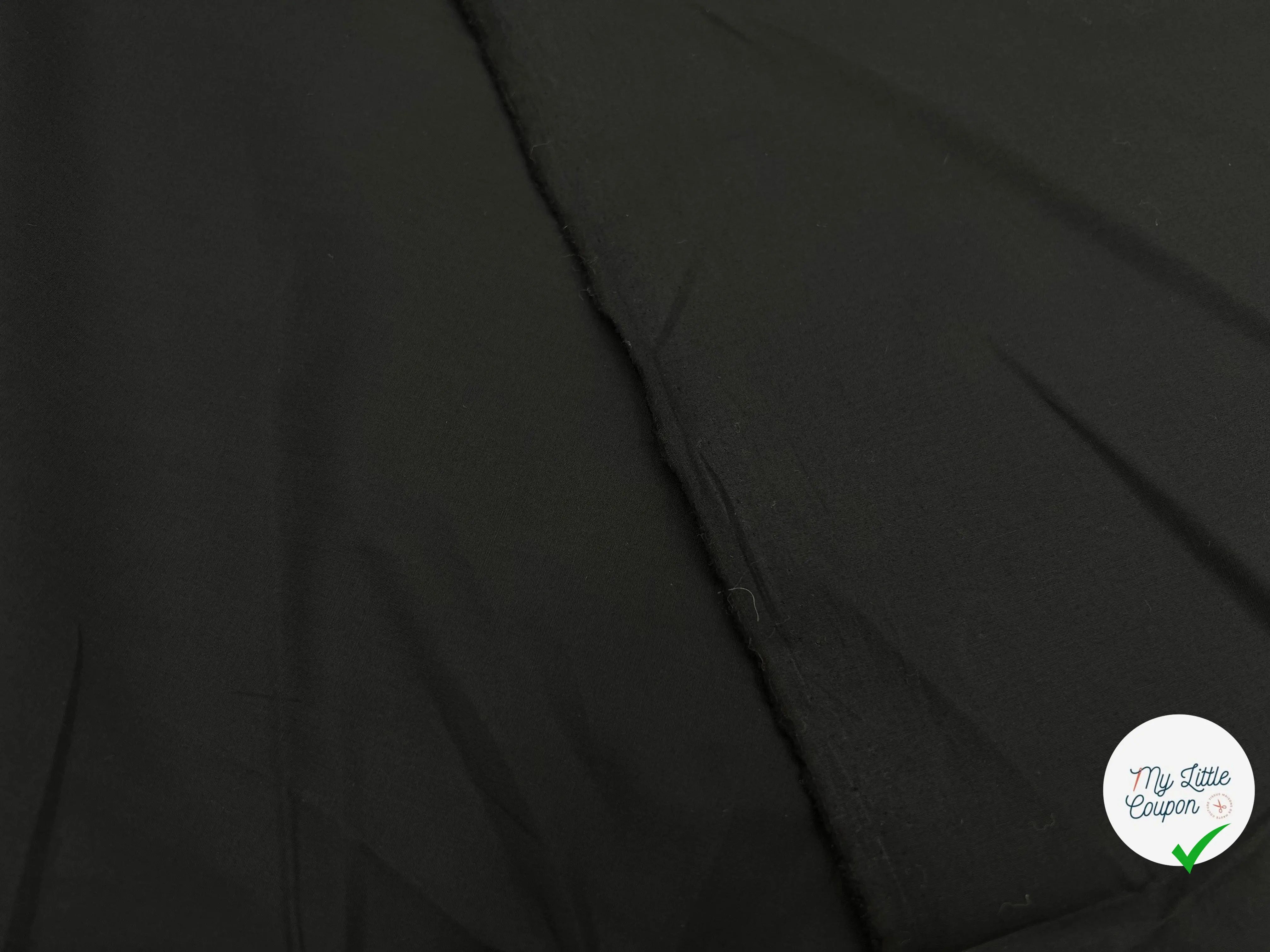 POPELINE LÉGÈRE NOIRE - My Little Coupon - tissu - coudre
