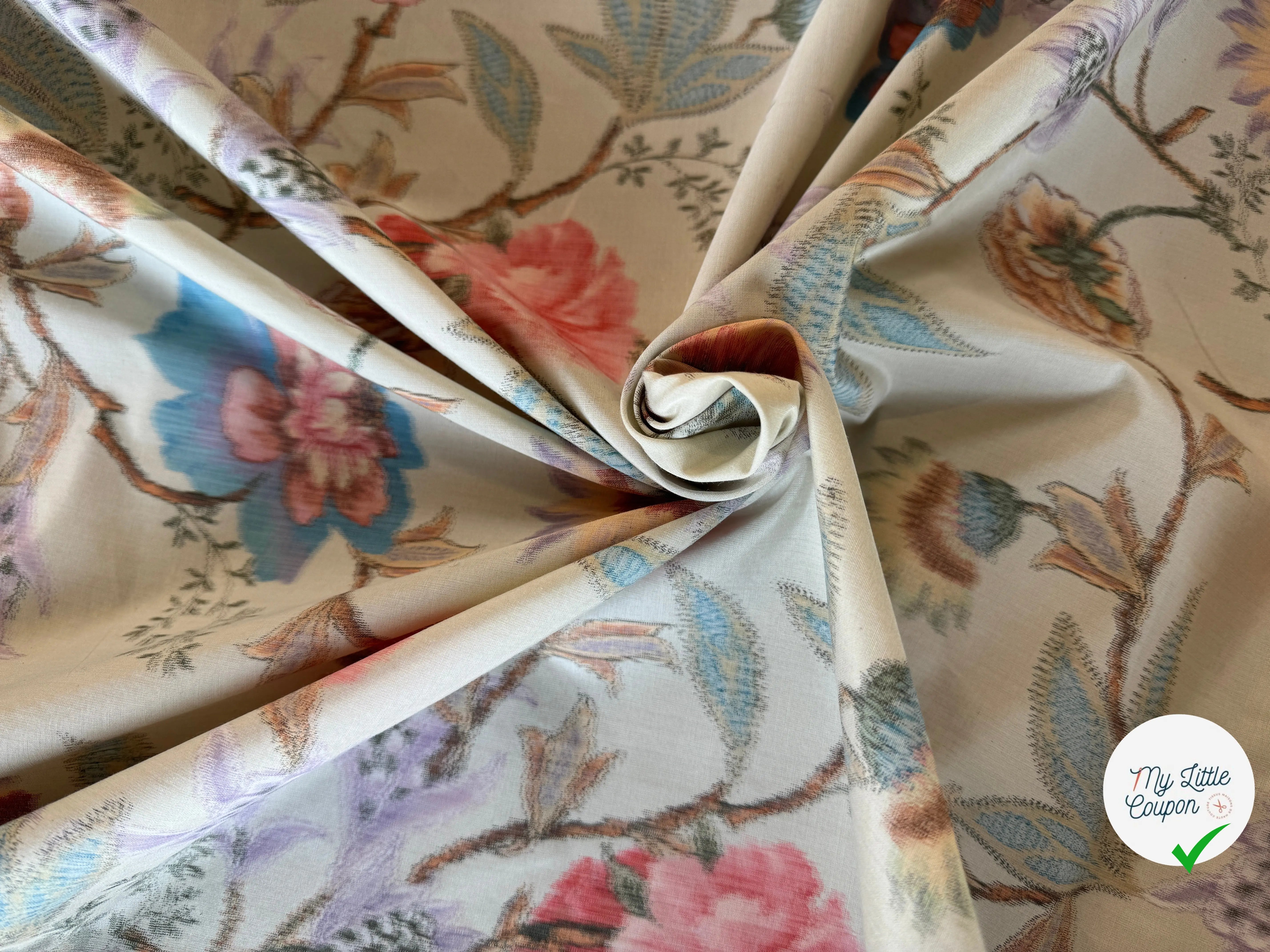 POPELINE OFFICINA FIORI ASTRATTI - My Little Coupon