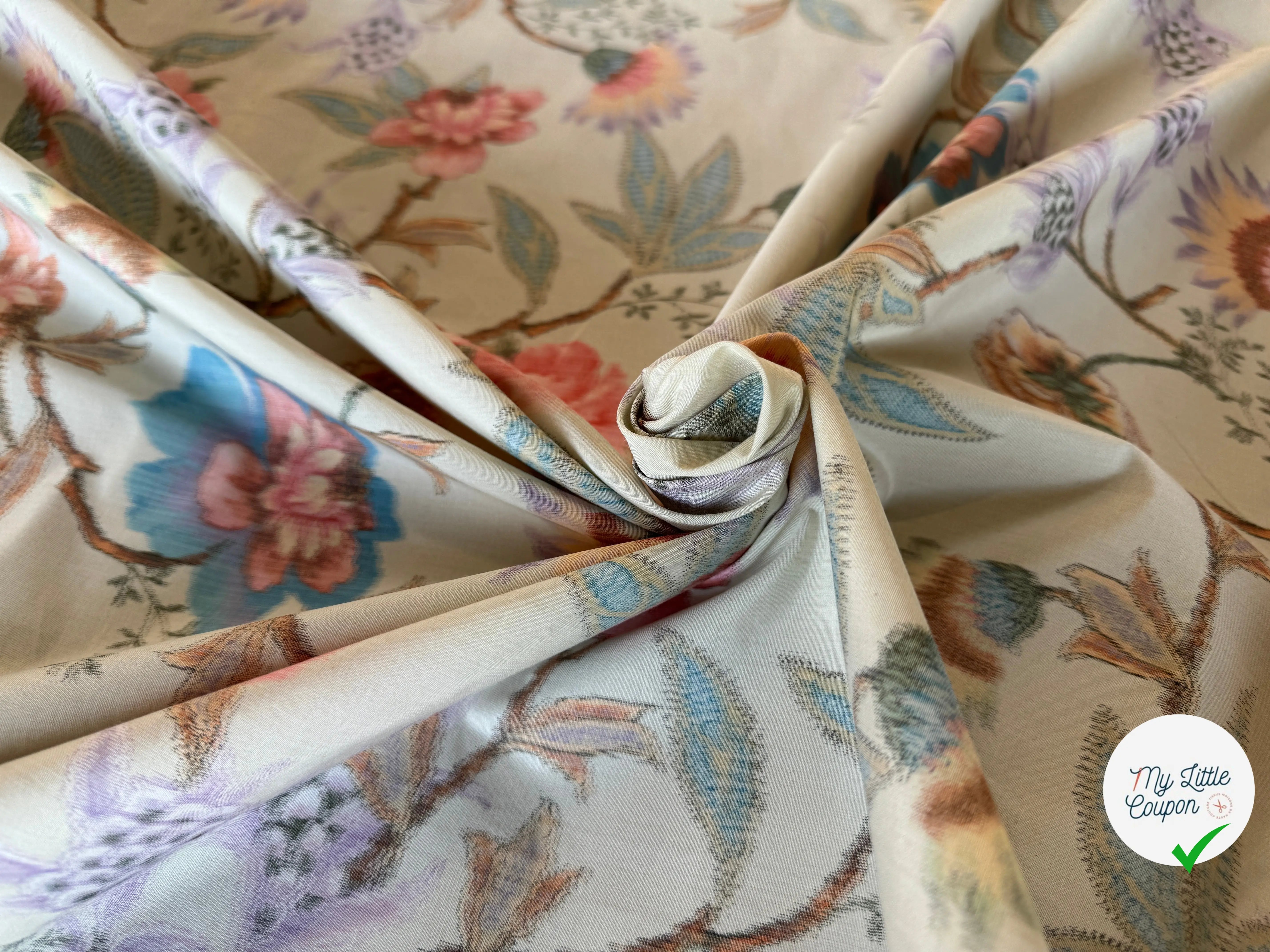 POPELINE OFFICINA FIORI ASTRATTI - My Little Coupon