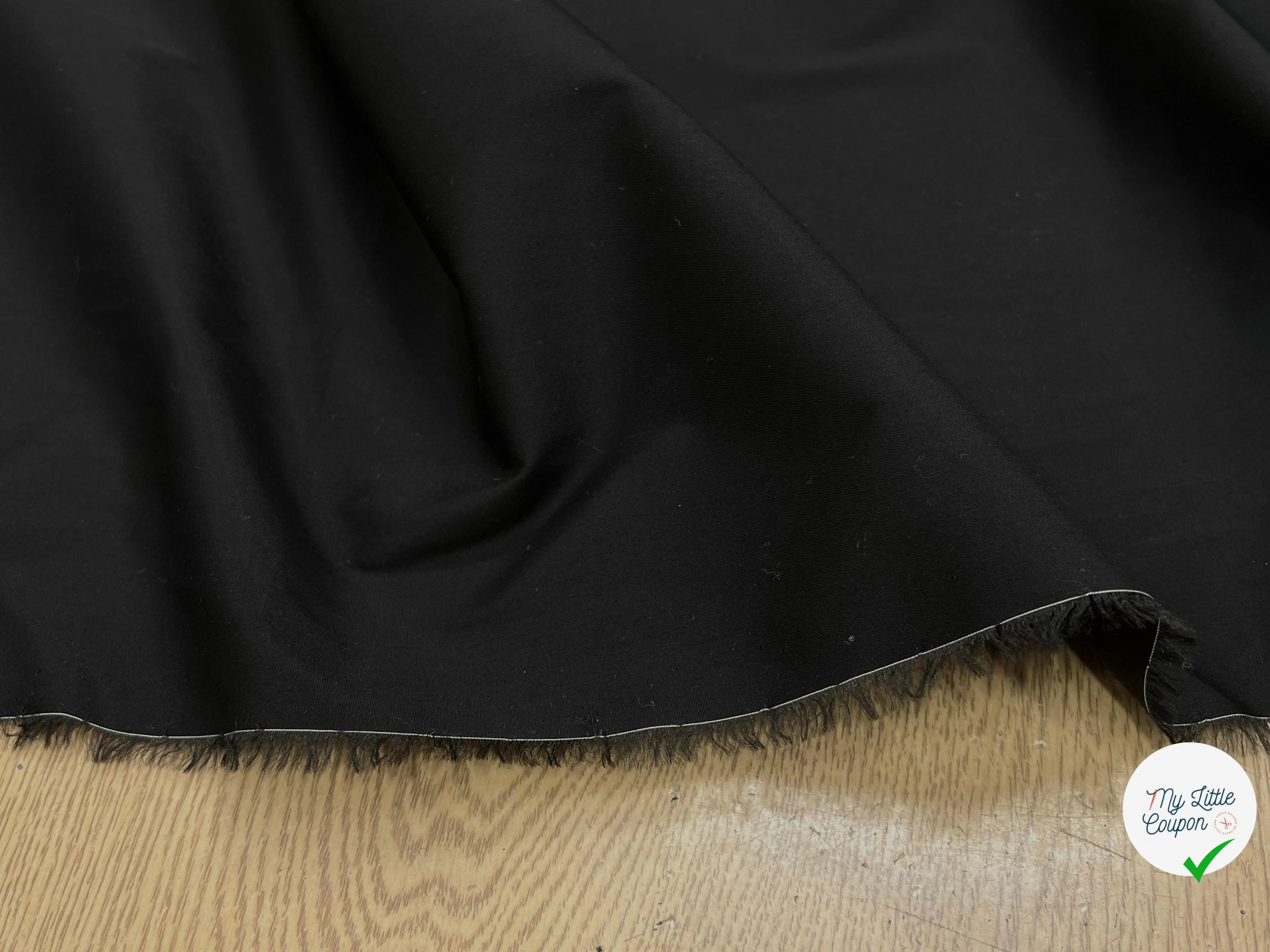 POPELINE PLYCOTON TRÈS STRETCH CRAQUANTE NOIR - My Little Coupon