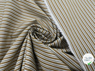 POPELINE RAYURES OCRES VERT BLANC CLASSIQUE ET ÉLÉGANT - My Little Coupon - tissu - coudre