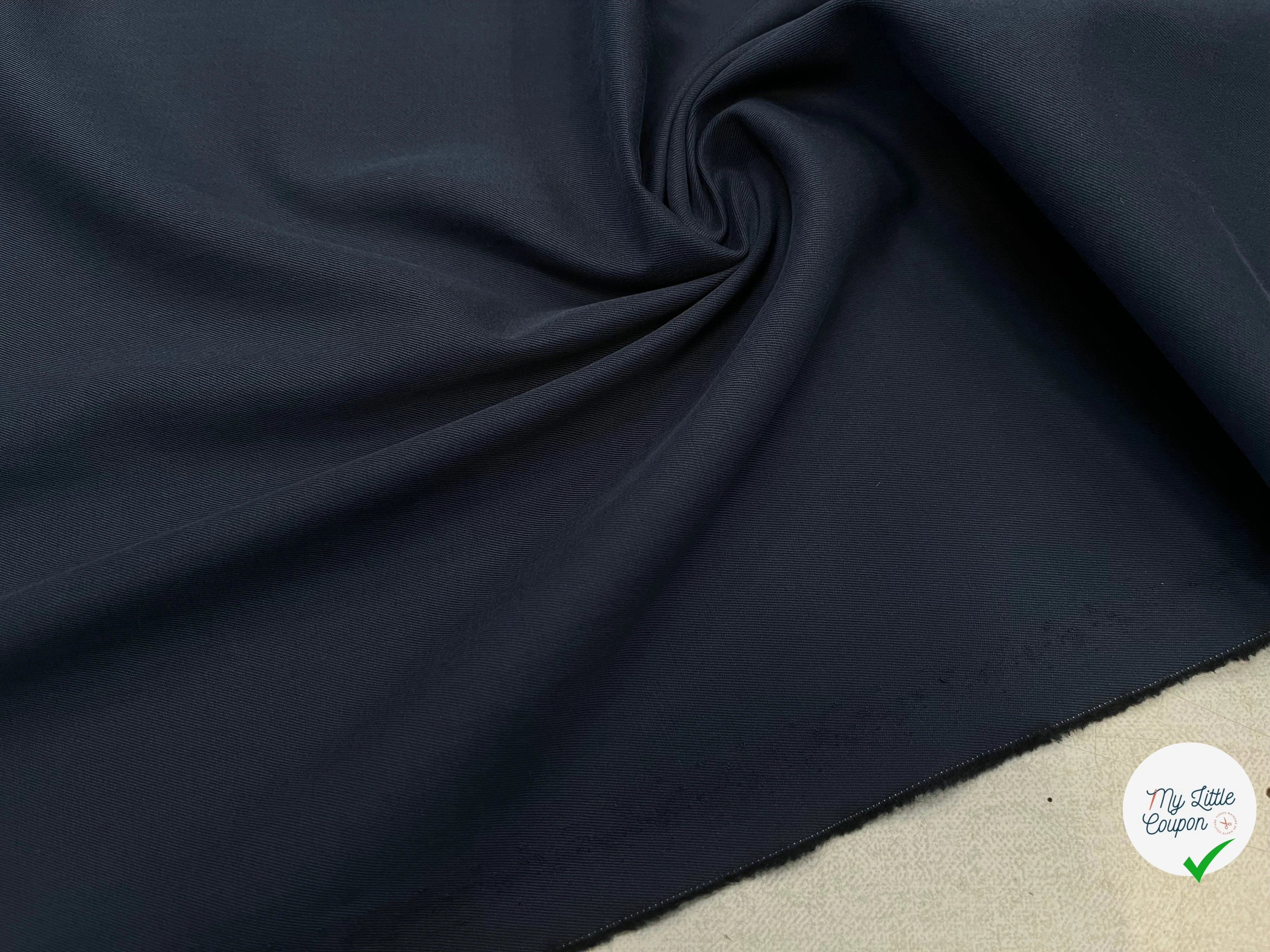 POPELINE TWILL COTON MARINE - My Little Coupon