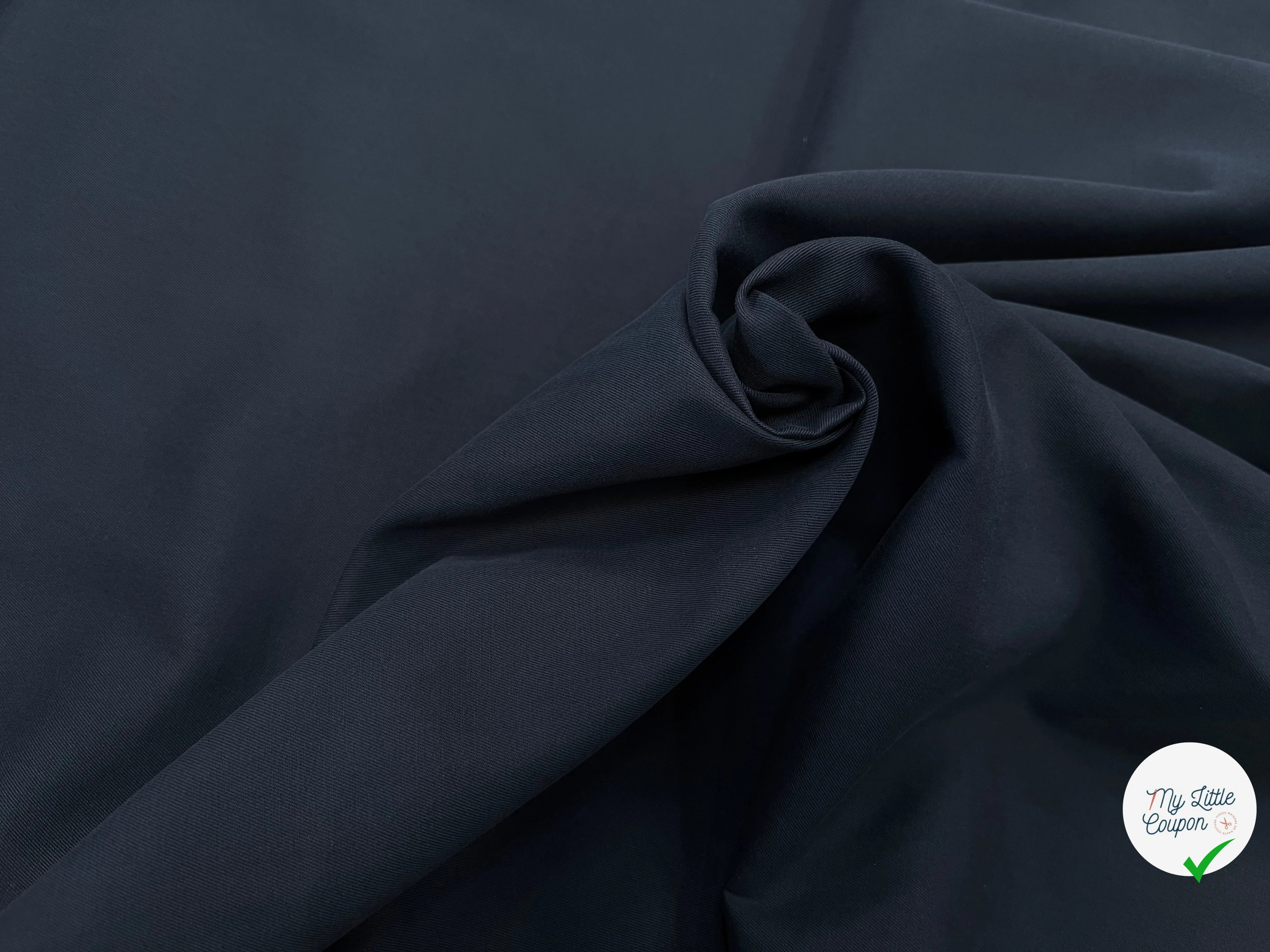 POPELINE TWILL COTON MARINE - My Little Coupon