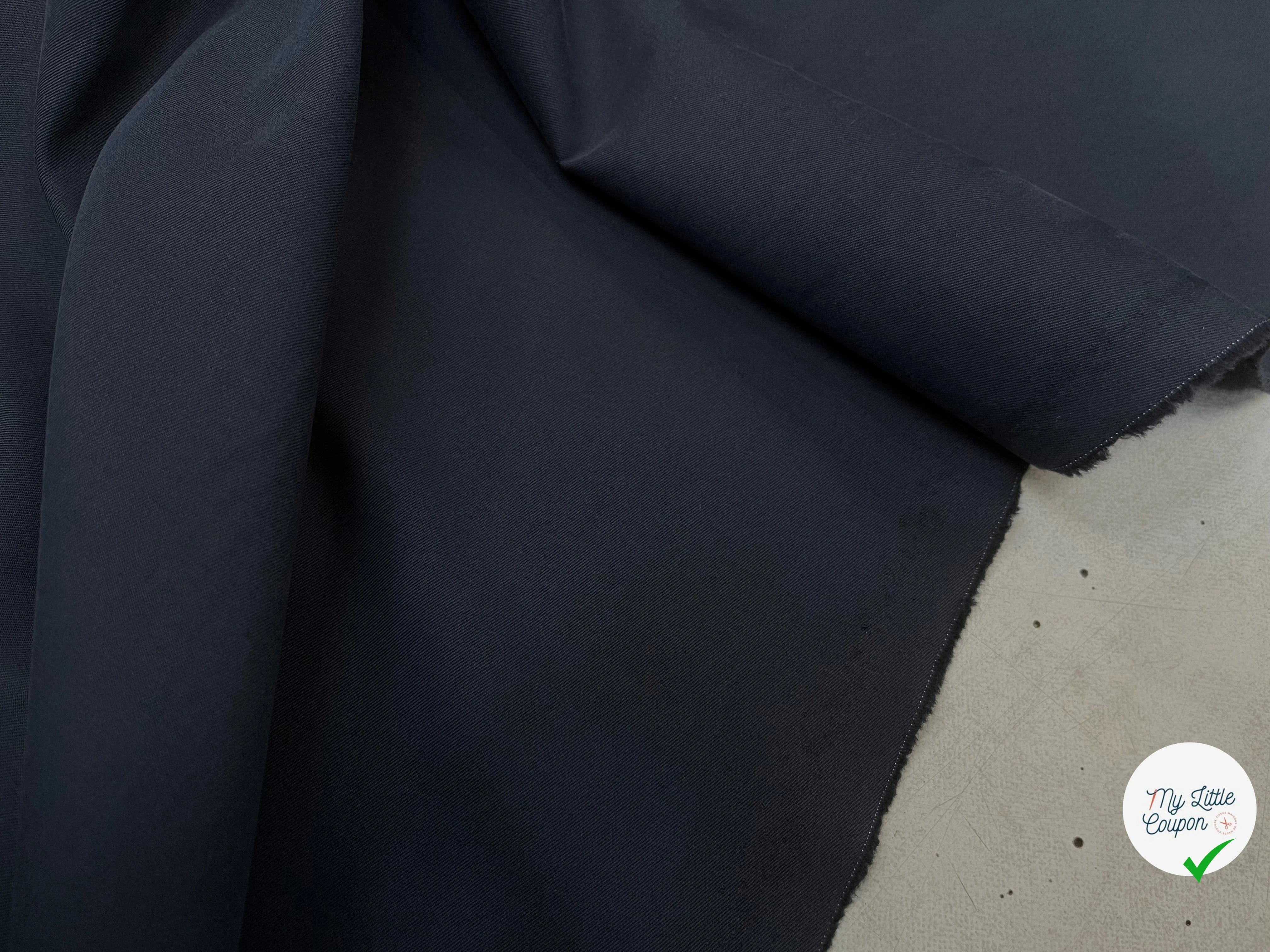 POPELINE TWILL COTON MARINE - My Little Coupon