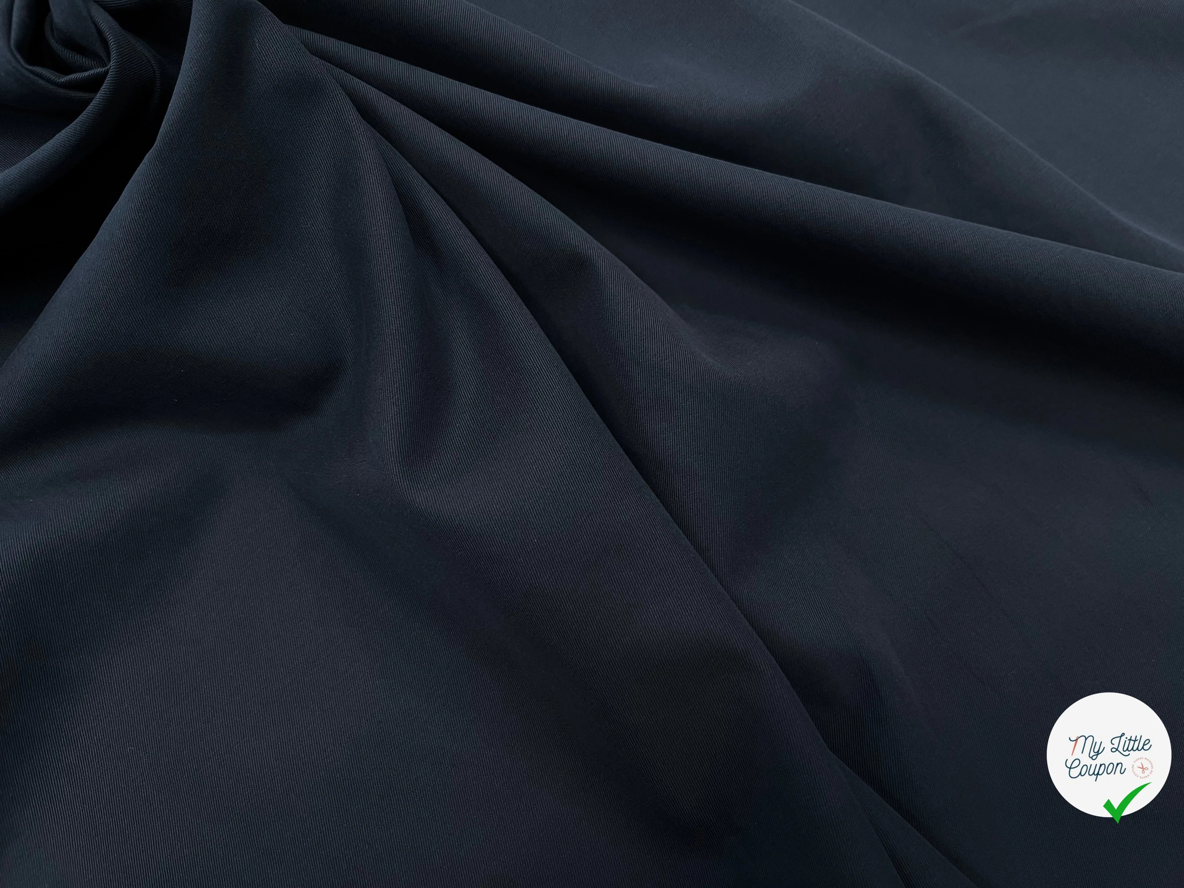 POPELINE TWILL COTON MARINE - My Little Coupon