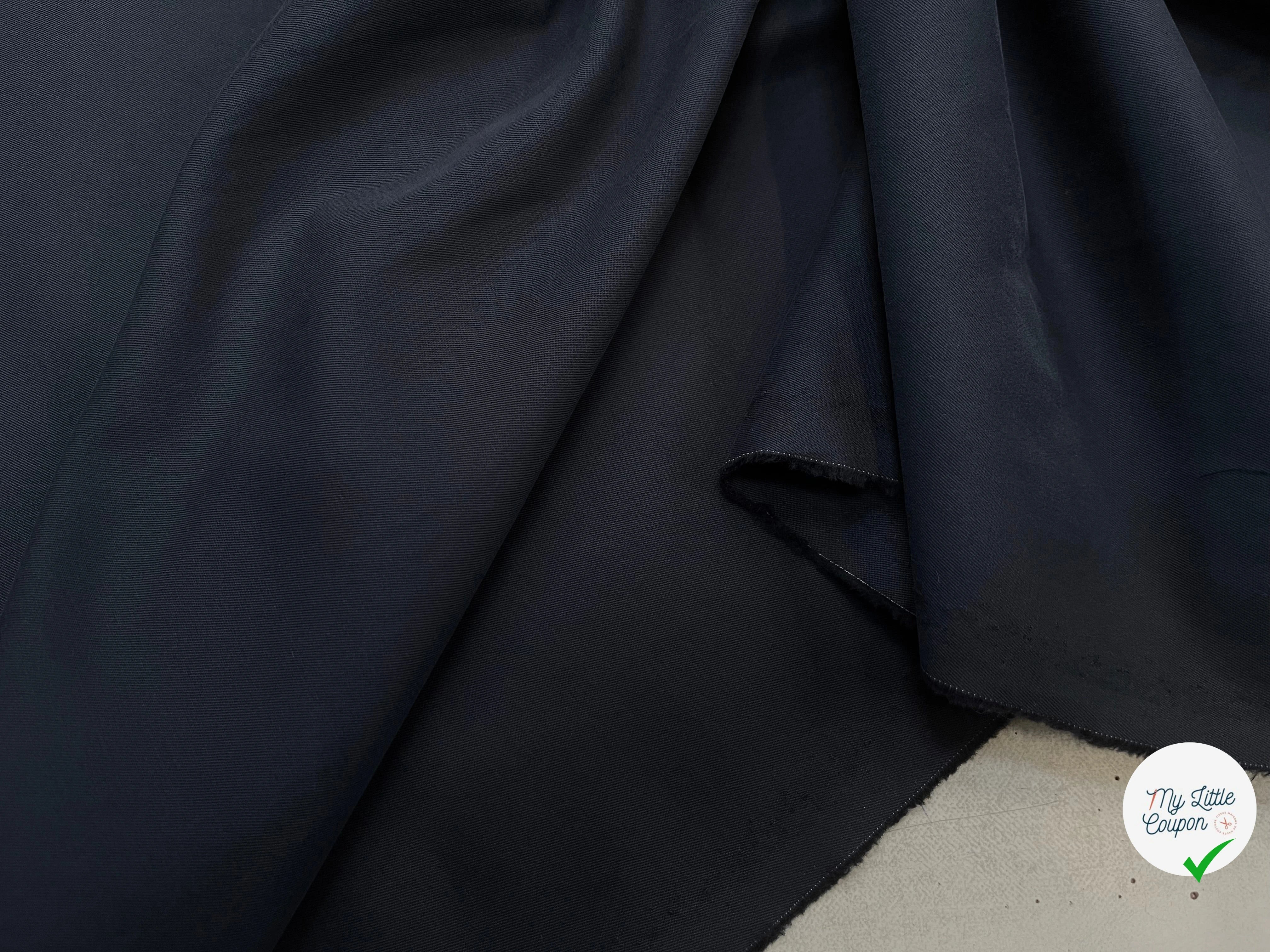 POPELINE TWILL COTON MARINE - My Little Coupon