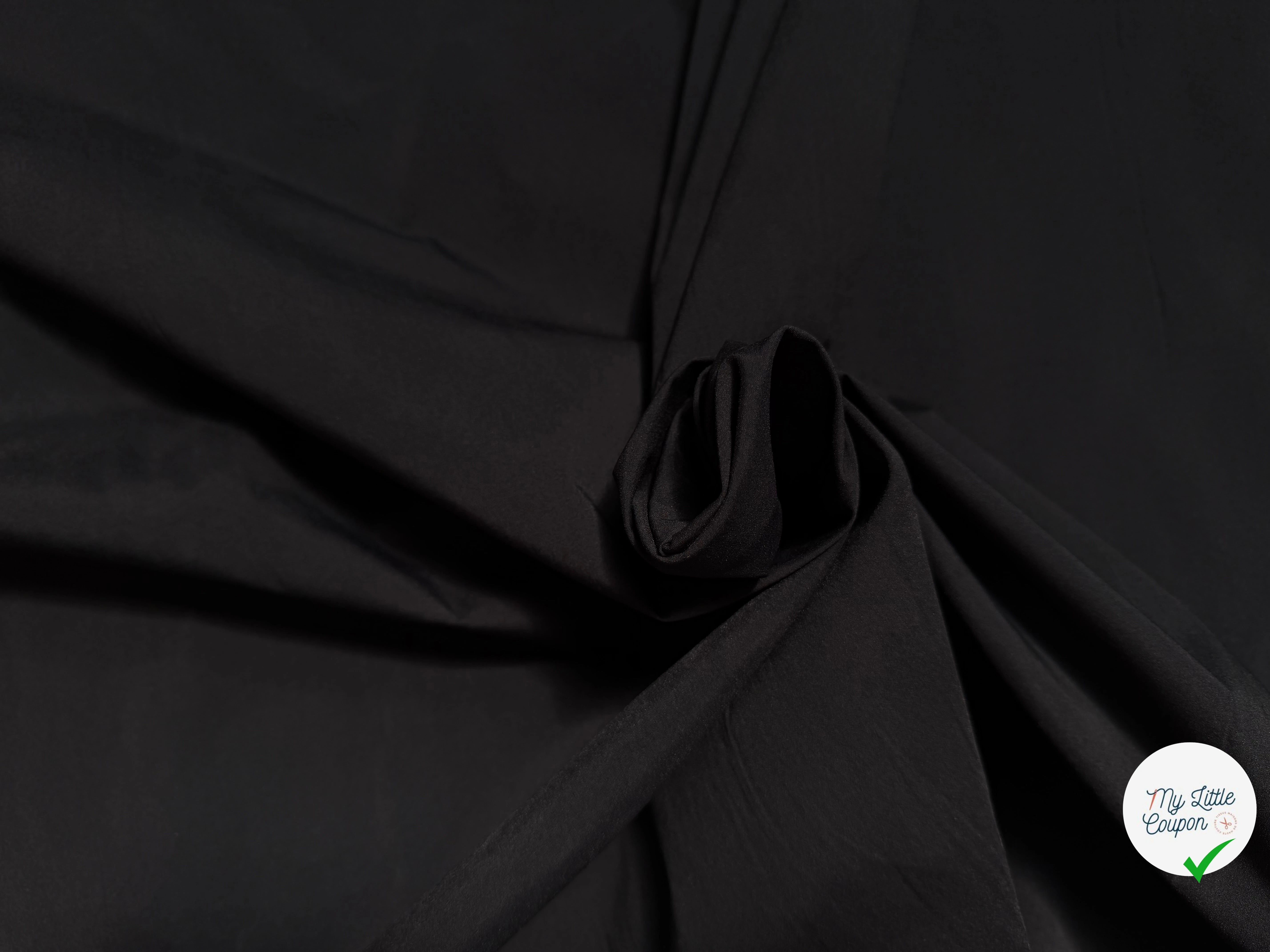POPELINE ULTRA STRETCH NOIR - My Little Coupon