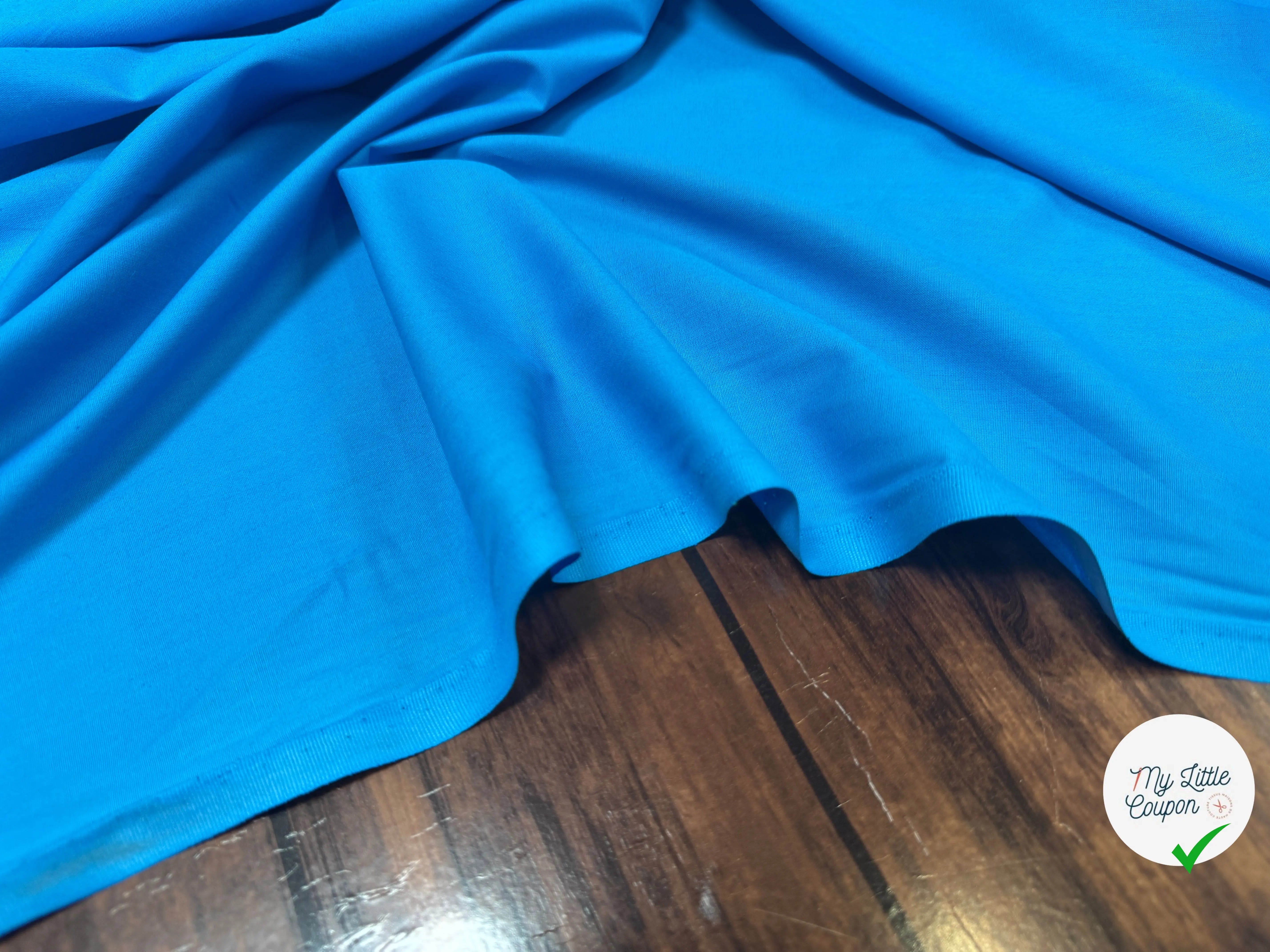 POPELINE UNI BLEU - My Little Coupon