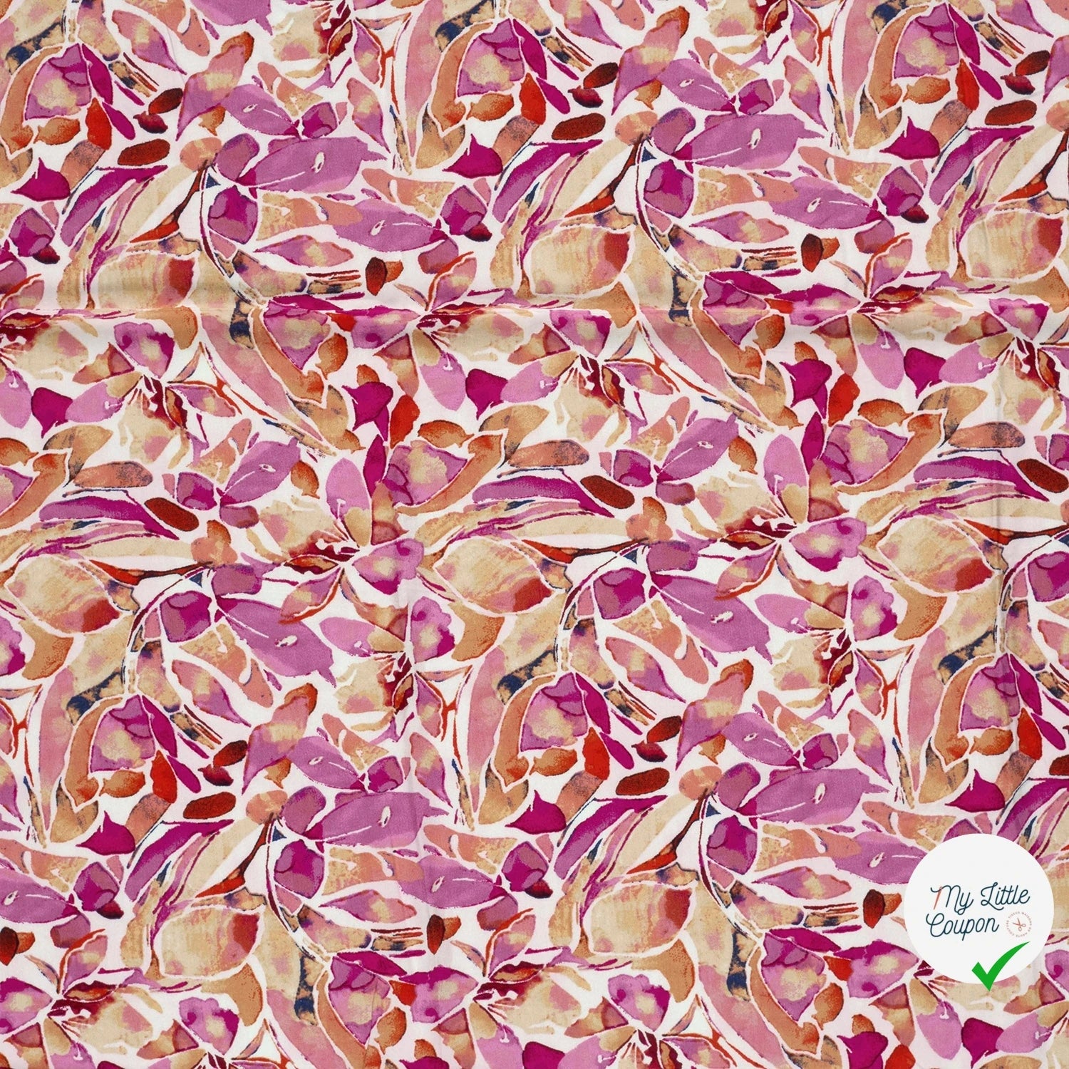POPELINE VISCOSE DIGITAL DIGI FLOWERS - My Little Coupon
