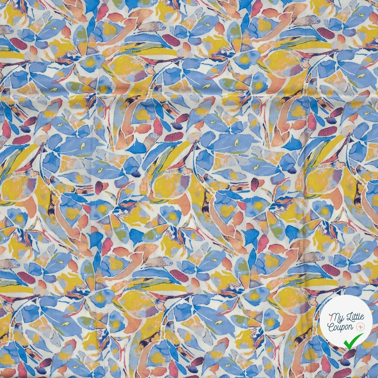POPELINE VISCOSE DIGITAL FLOWERS 2 - My Little Coupon