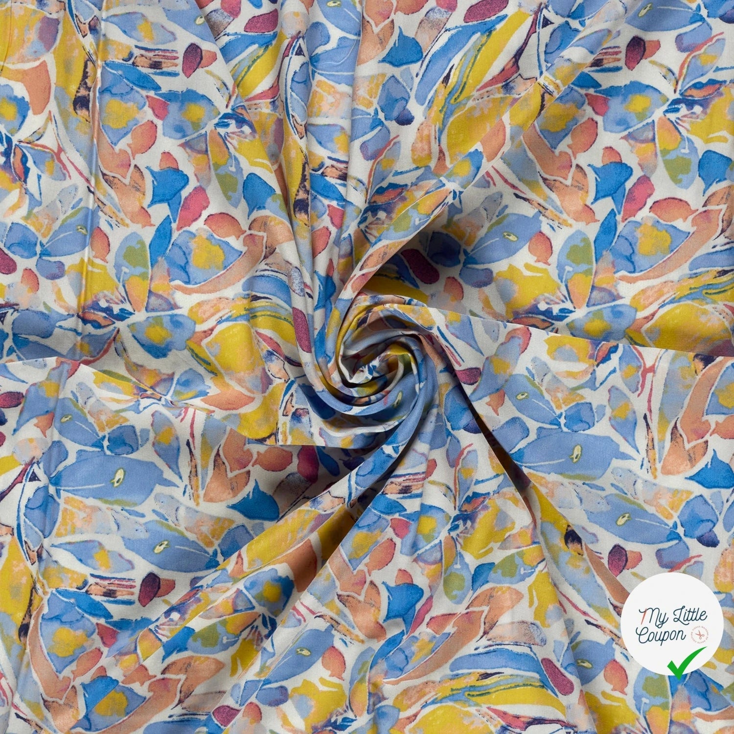 POPELINE VISCOSE DIGITAL FLOWERS 2 - My Little Coupon