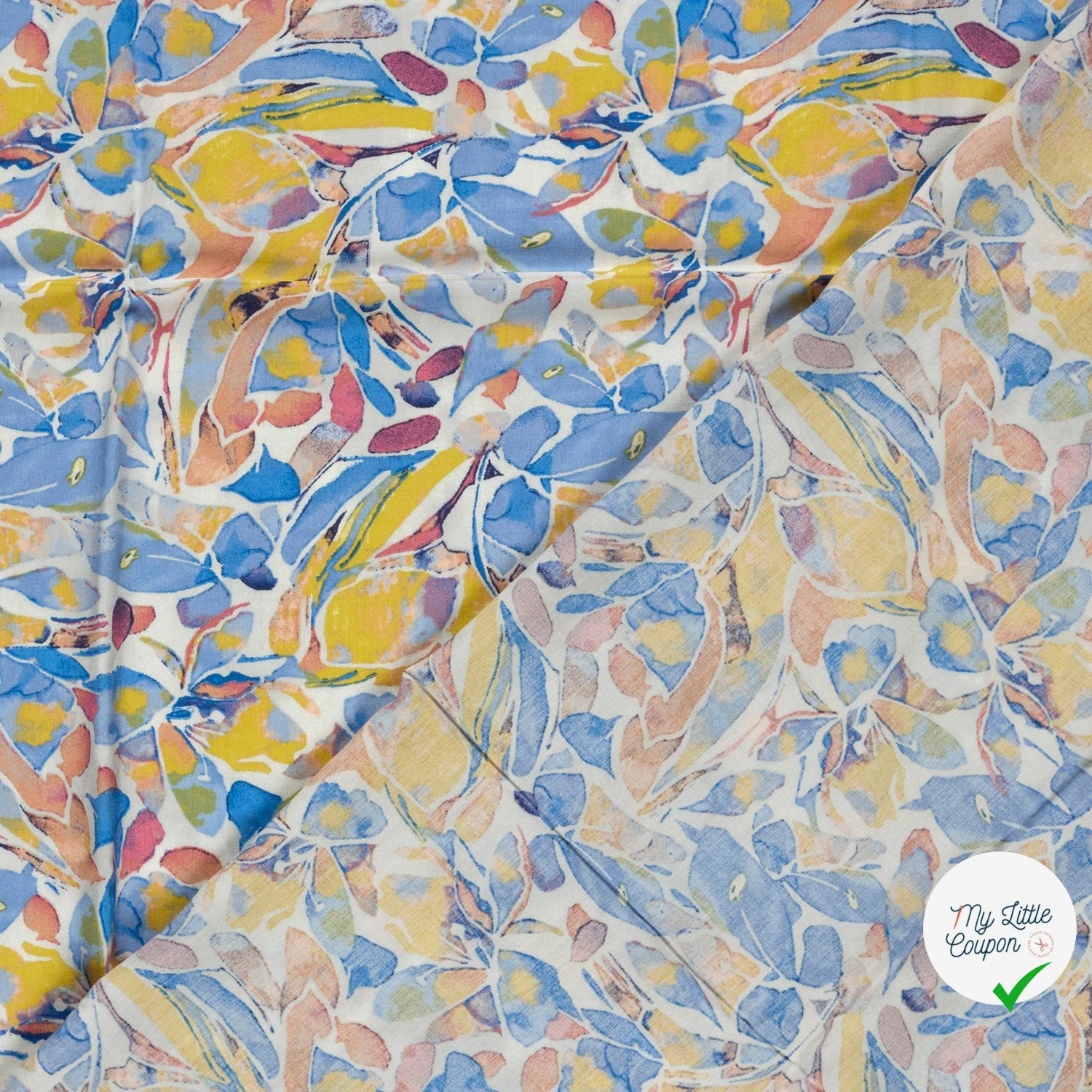 POPELINE VISCOSE DIGITAL FLOWERS 2 - My Little Coupon